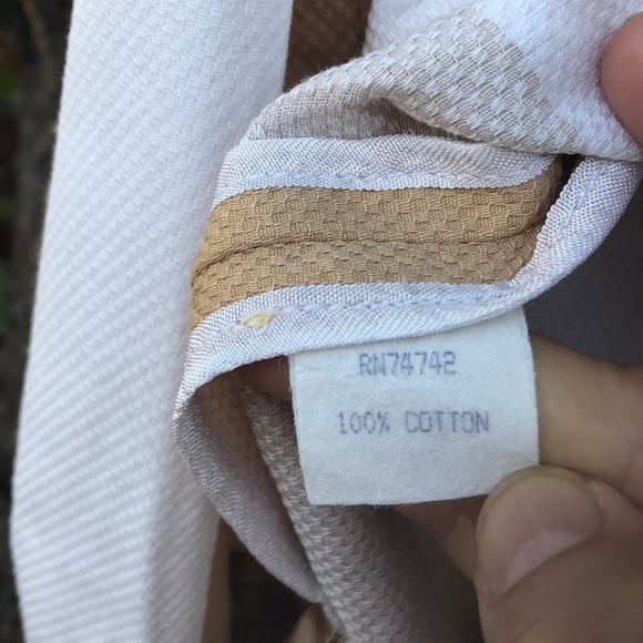 Designer Mark Eisen tan/white jacket w/pockets - Picture 7 of 7